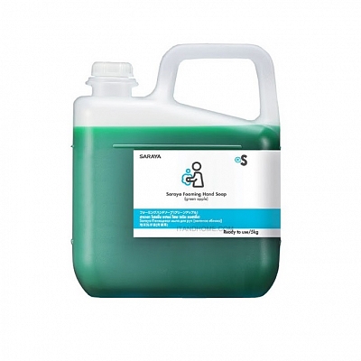 xa-phong-rua-tay-sat-khuan-saraya-foaming-hand-soap-green-apple-can-5l